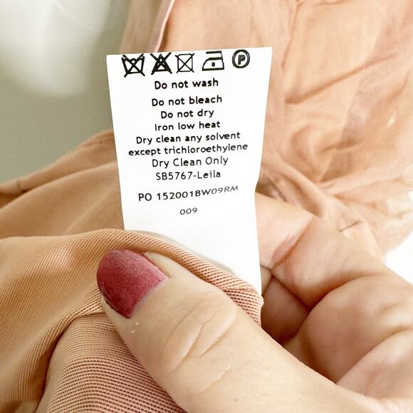 House of CB Leila Strapless Blush Mesh Shirred Bodycon Mini Dress Cream Size XS - Picture 11 of 12